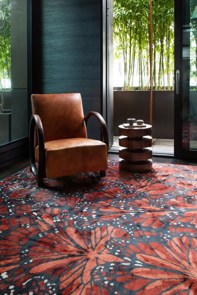 The Rug Company rug Monarch Fire by Alexander McQueen
